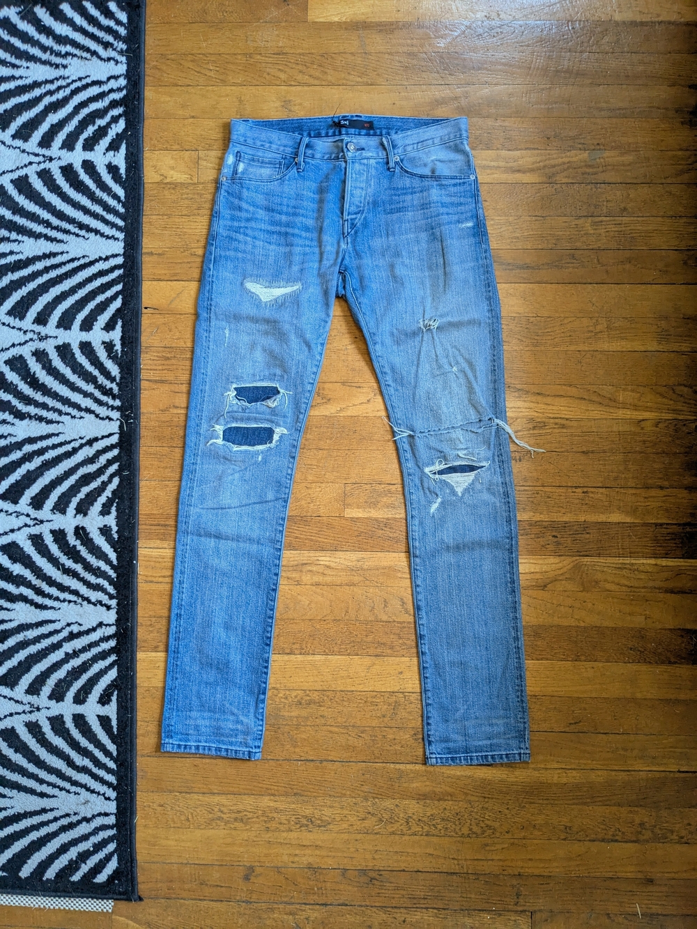 3x1 Selvage Denim Distressed Jeans